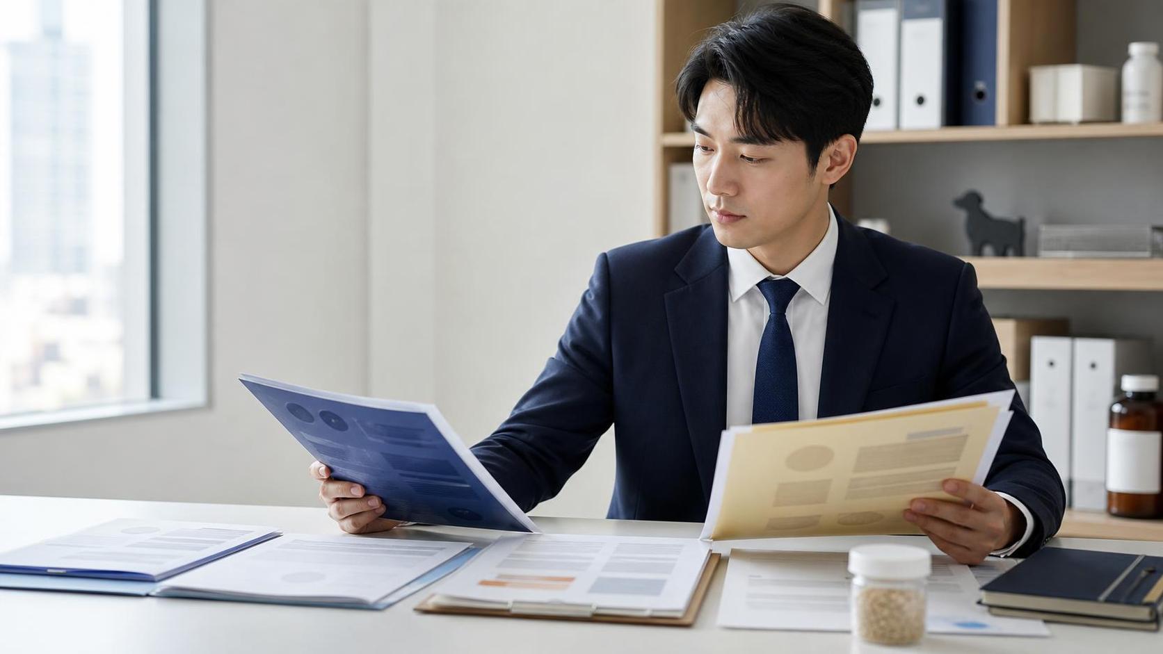 동물용의약품 수입 서류와 해외 허가자료를 비교하는 전문가